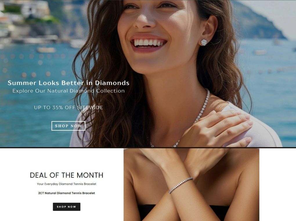 Luxury Diamond Jewelry Brand Latest UI-UX